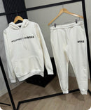 Conjunto Moletom Boss Branco
